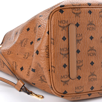MCM Visetos Large Liz Reversible Shopper Tote Cognac 15 of 18