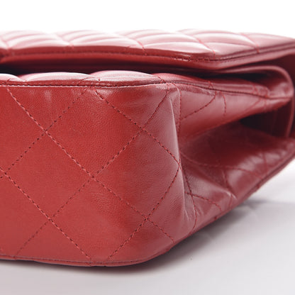 Chanel Lambskin Quilted Medium Double Flap Red 9 of 14