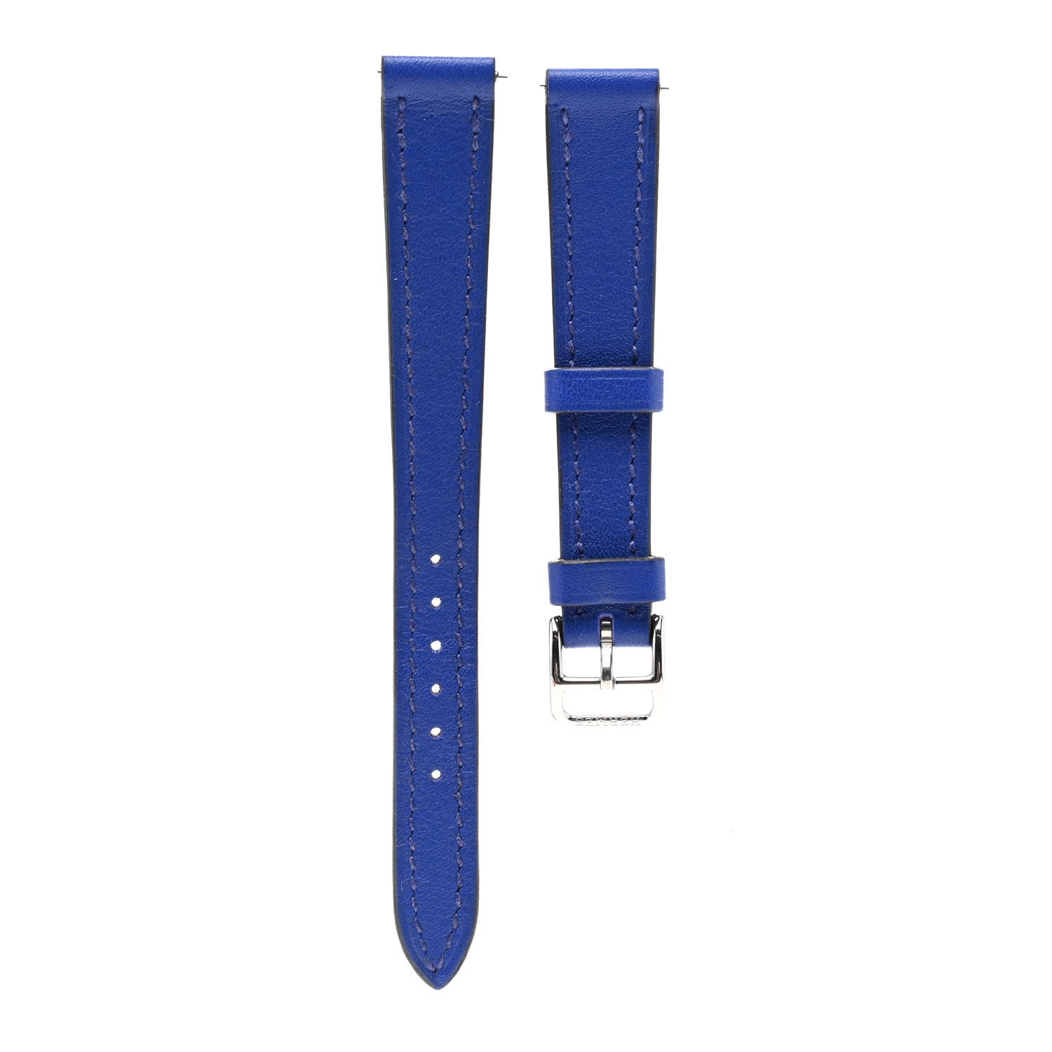 HERMES Swift Heure H Hour Watch Strap in the color Bleu Electrique by FASHIONPHILE
