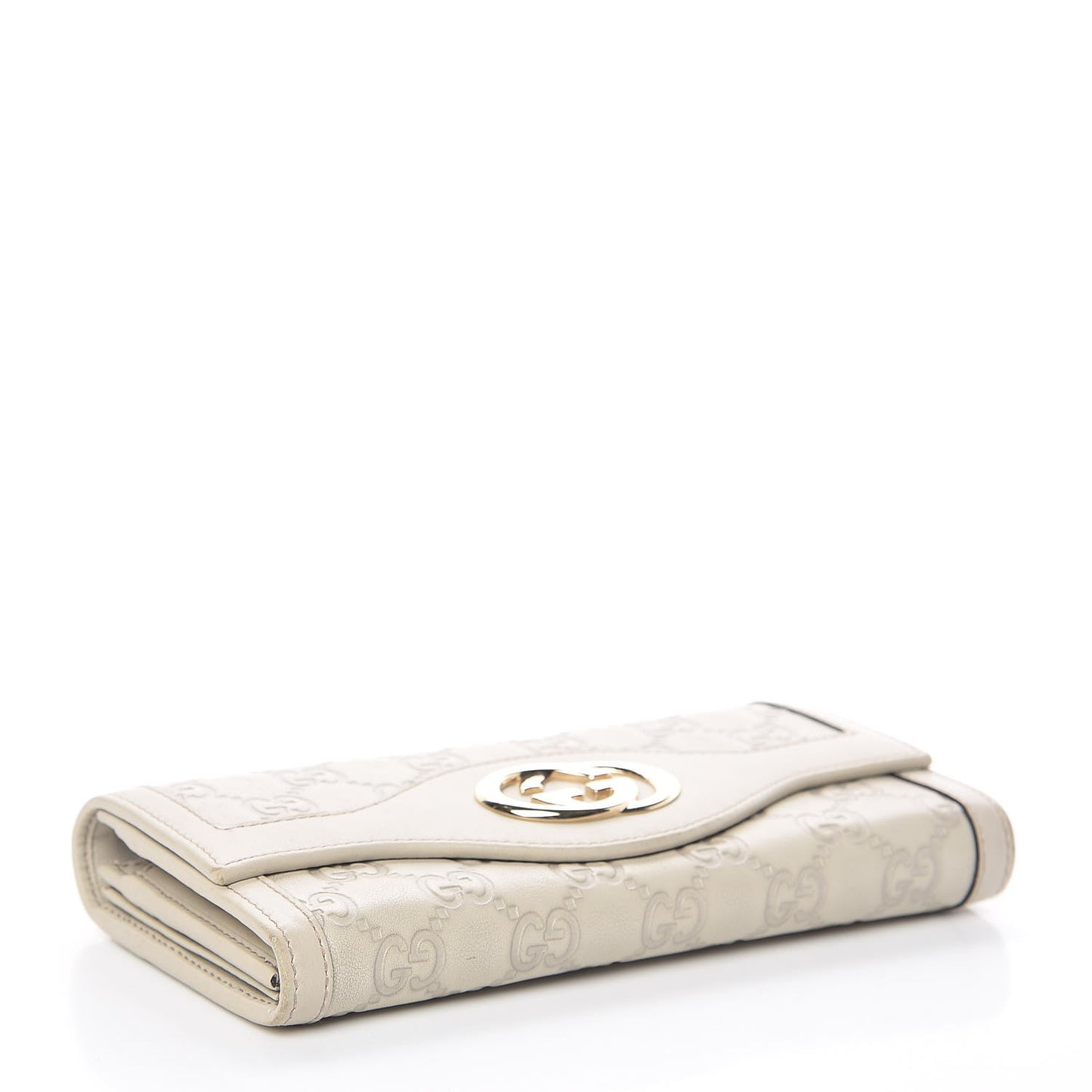 Guccissima Sukey Continental Wallet Off White