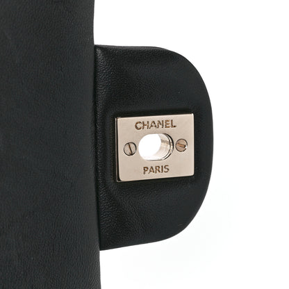 Chanel Lambskin Pearl Crystal Quilted Mini CC Lion Charm Top Handle Rectangular Flap Black 7 of 13