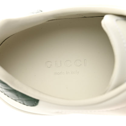 Gucci Calfskin Crocodile Web Womens Ace Sneakers 35.5 White Green 7 of 9