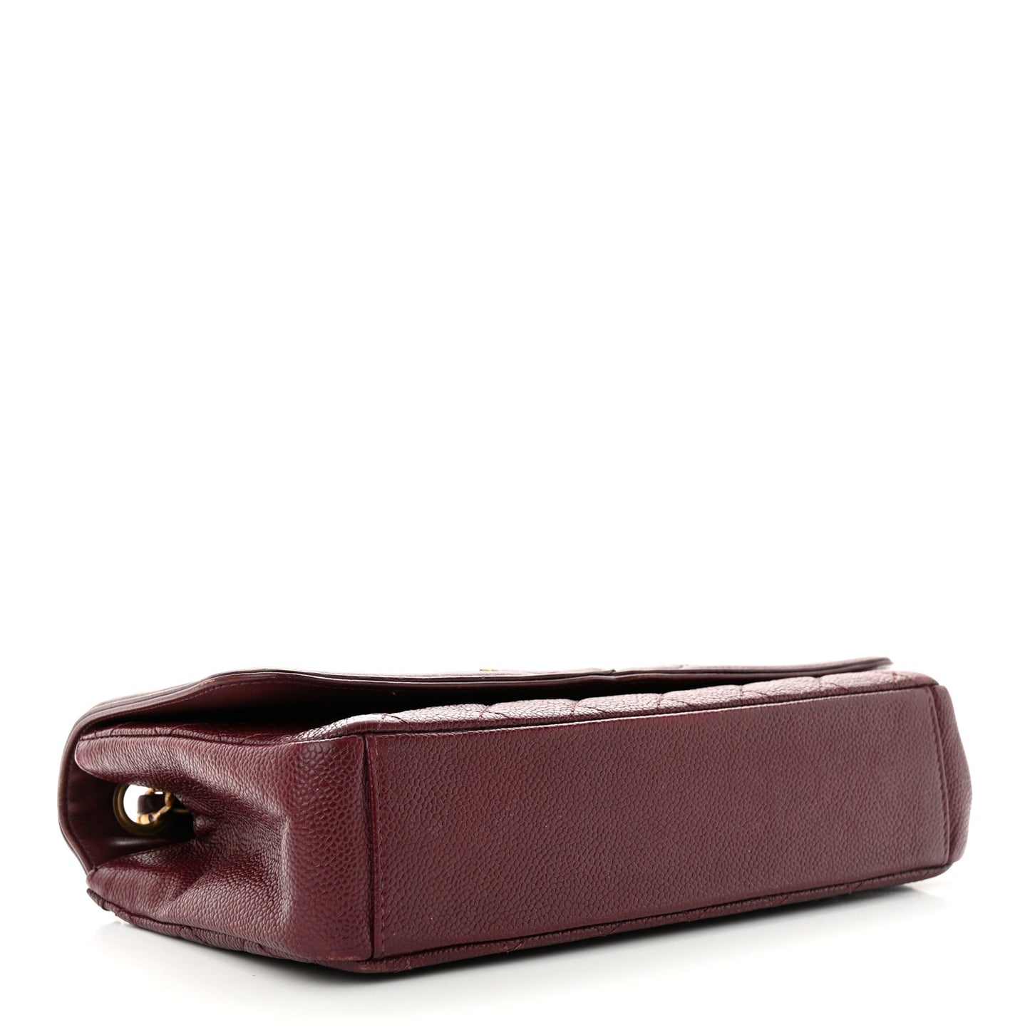 Caviar Quilted Medium CC Filigree Flap Burgundy