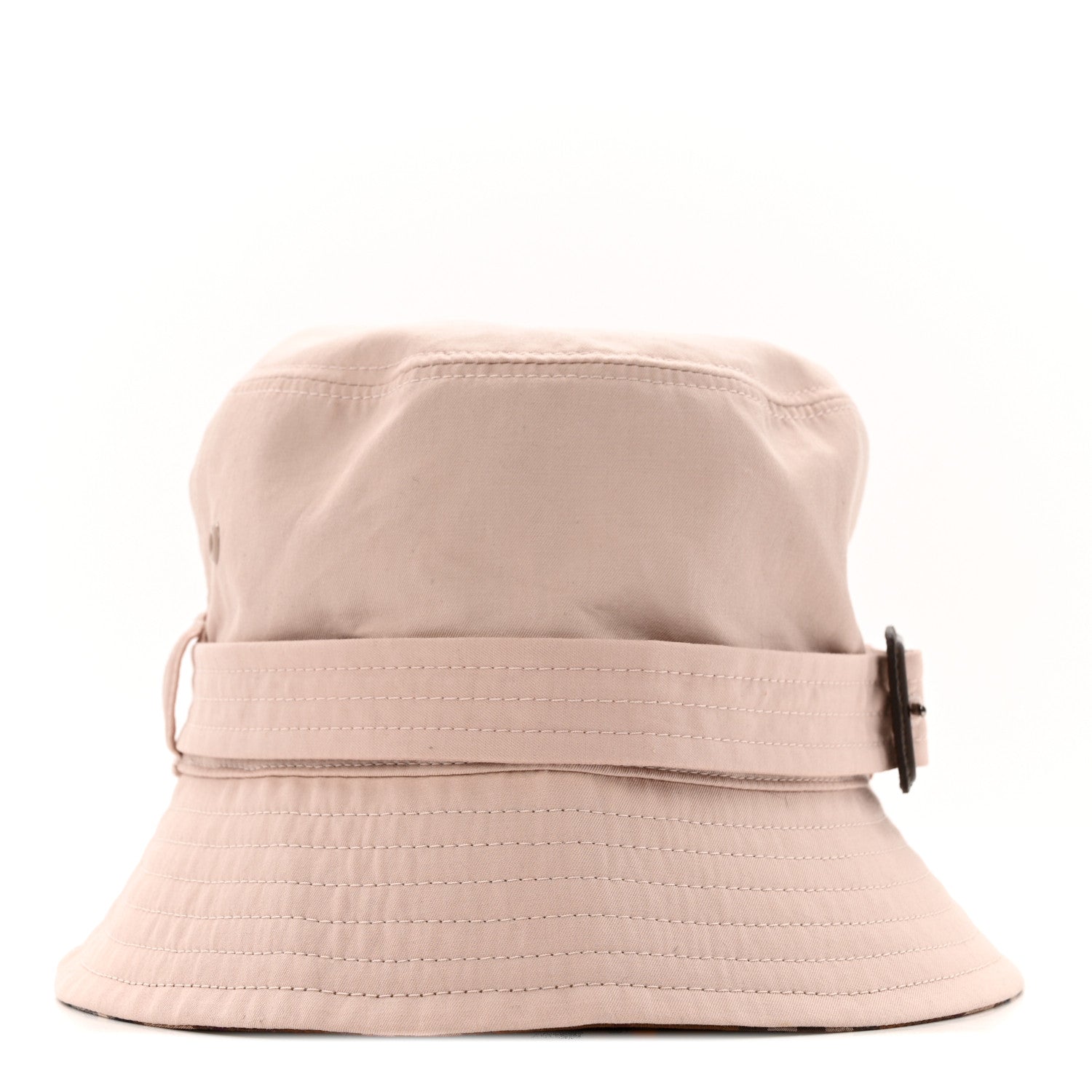 Burberry Cotton Gabardine Burberry Check Belted Heritage Bucket Hat M Sugar Pink 3 of 12