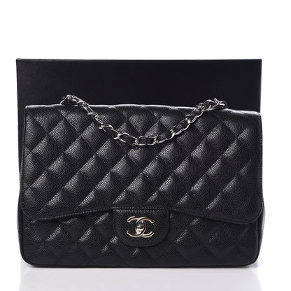 Chanel Caviar Quilted Jumbo Single Flap Black 9 of 9