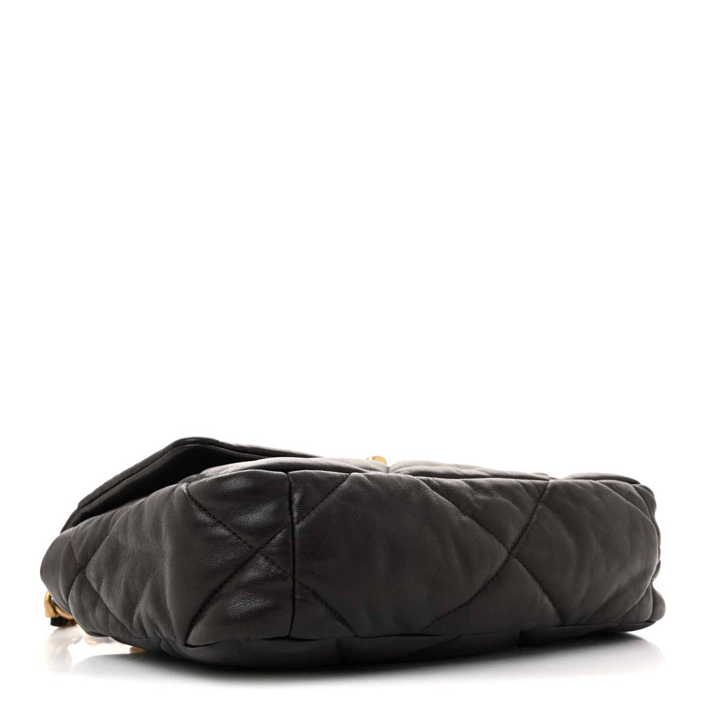 Lambskin Quilted Medium Chanel 19 Flap Dark Brown