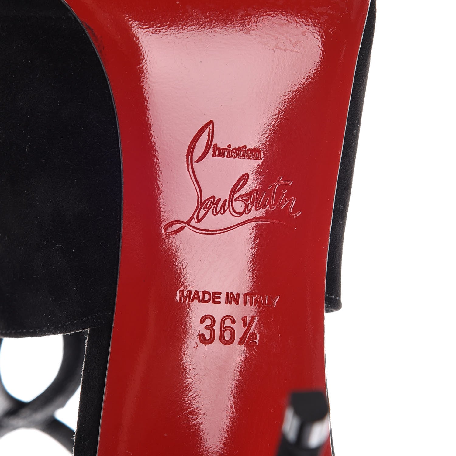 Christian Louboutin Veau Velours Rosas 85 Pumps 36.5 Black 7 of 9