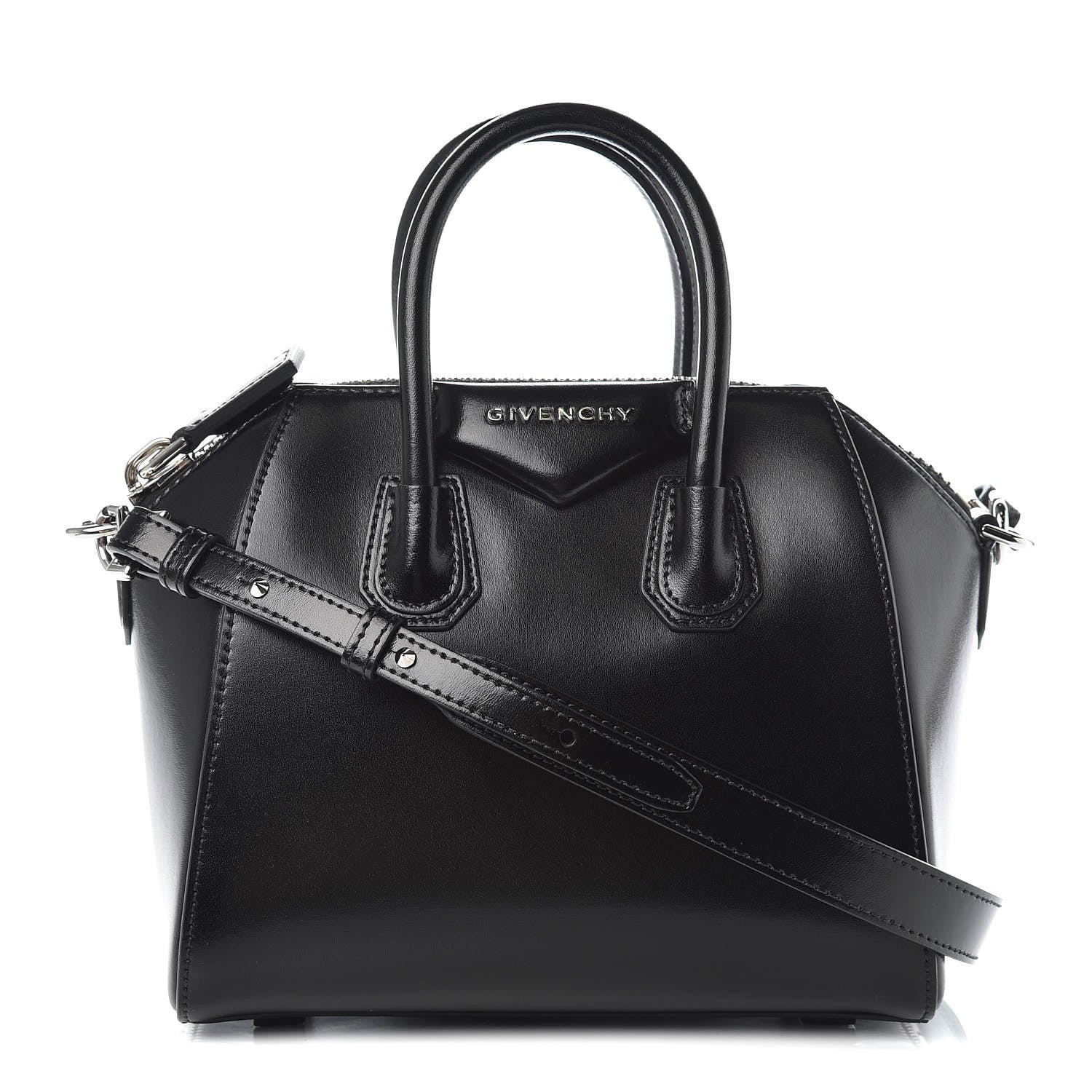 Givenchy Shiny Lord Calfskin Mini Antigona Black 1 of 12