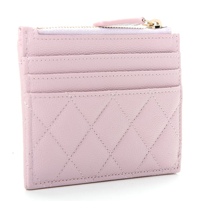 Chanel Caviar Quilted CC Zip Card Holder Light Pink 3 of 8