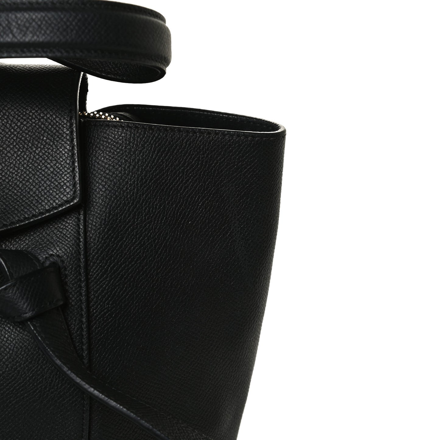 Grained Calfskin Small Belt Bag Black