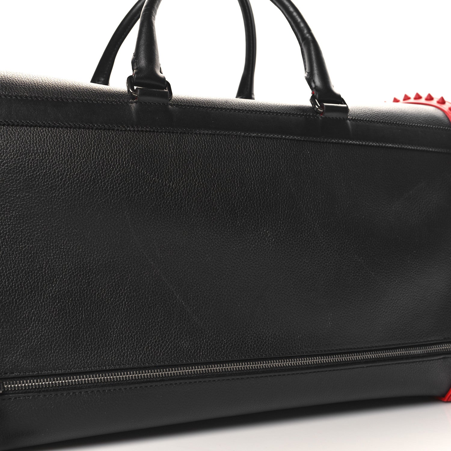 Christian Louboutin Calfskin Sneakender Studded Duffle Bag Black 14 of 16