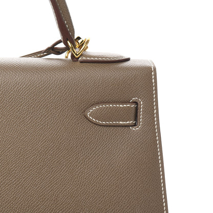 Hermes Epsom Kelly Sellier 32 Etoupe 31 of 34