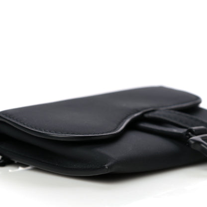 Christian Dior Ultra Matte Calfskin Nano Saddle Chain Pouch Black 8 of 10