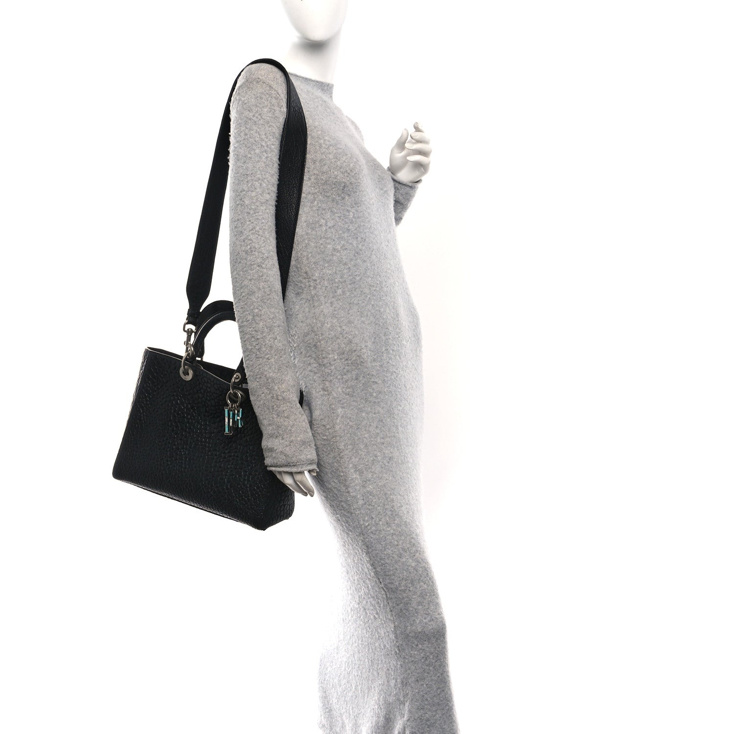 Christian Dior Canyon Grained Lambskin Large Lady Dior Black 2 of 10
