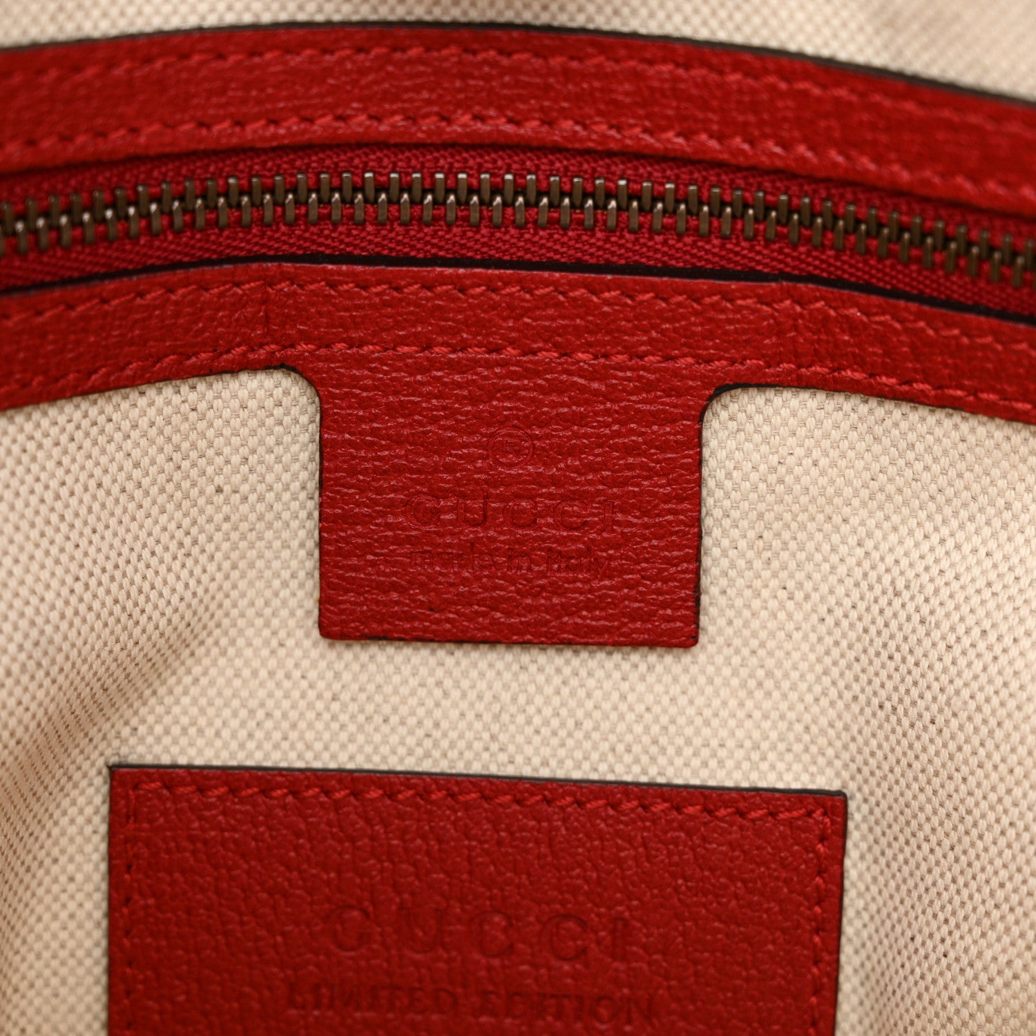 Gucci Soft GG Supreme Monogram Web Bosco Patch Small Crossbody Tote Beige Malva Hibiscus Red 7 of 11