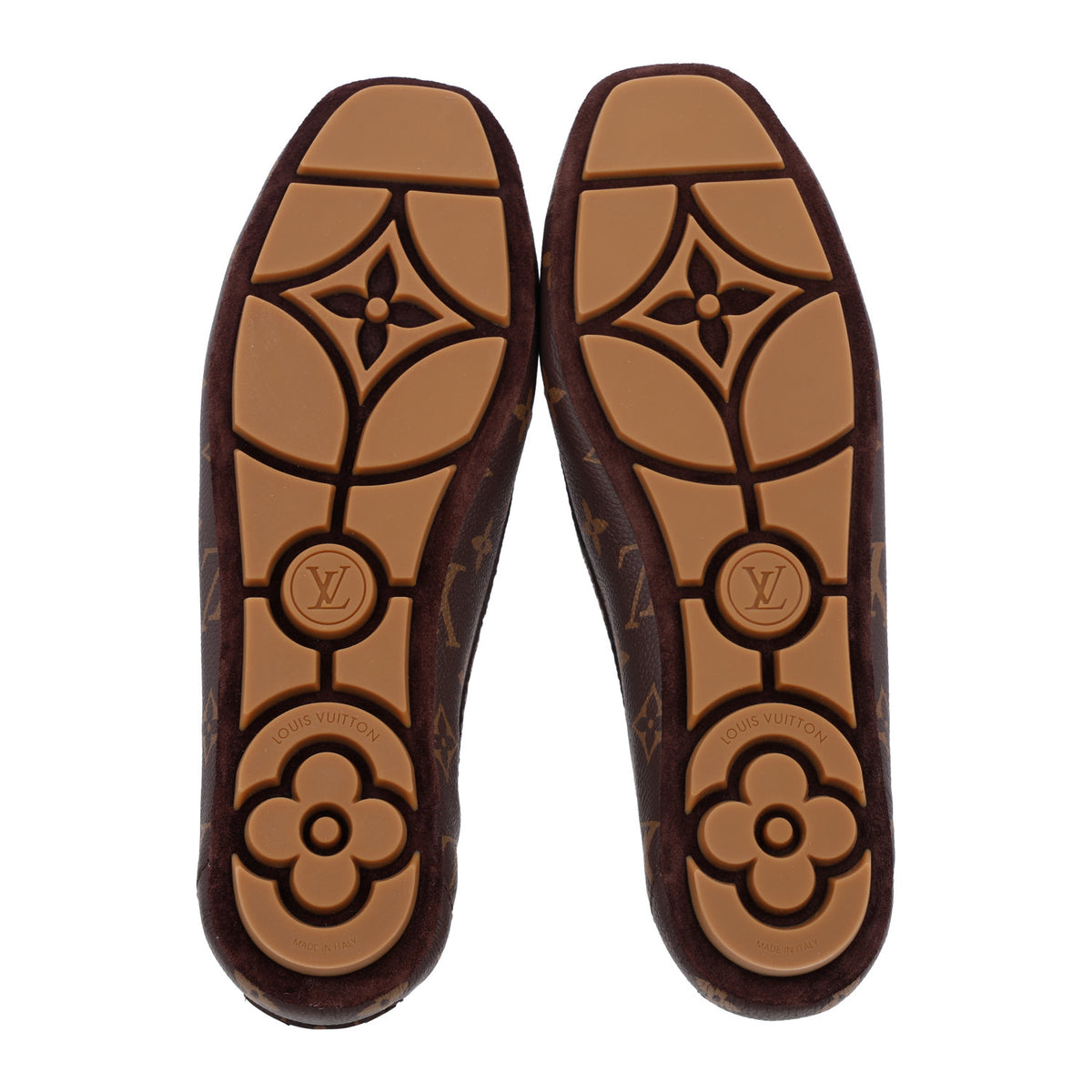 Louis Vuitton Monogram Grained Calfskin Flore Car Loafers 40 Cacao Brown 8 of 10