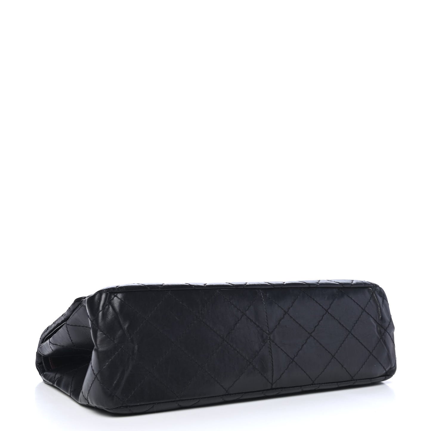 Aged Calfskin Quilted 2.55 Reissue 227 Flap Black