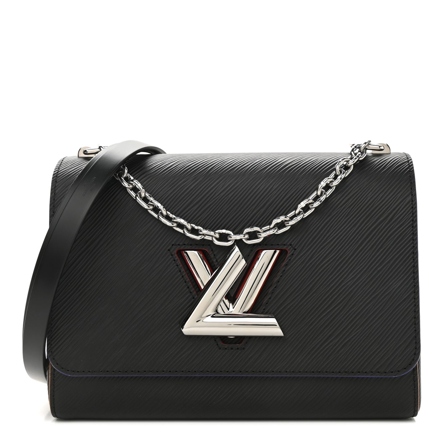 Epi Twist Shoulder Bag MM Black Orange