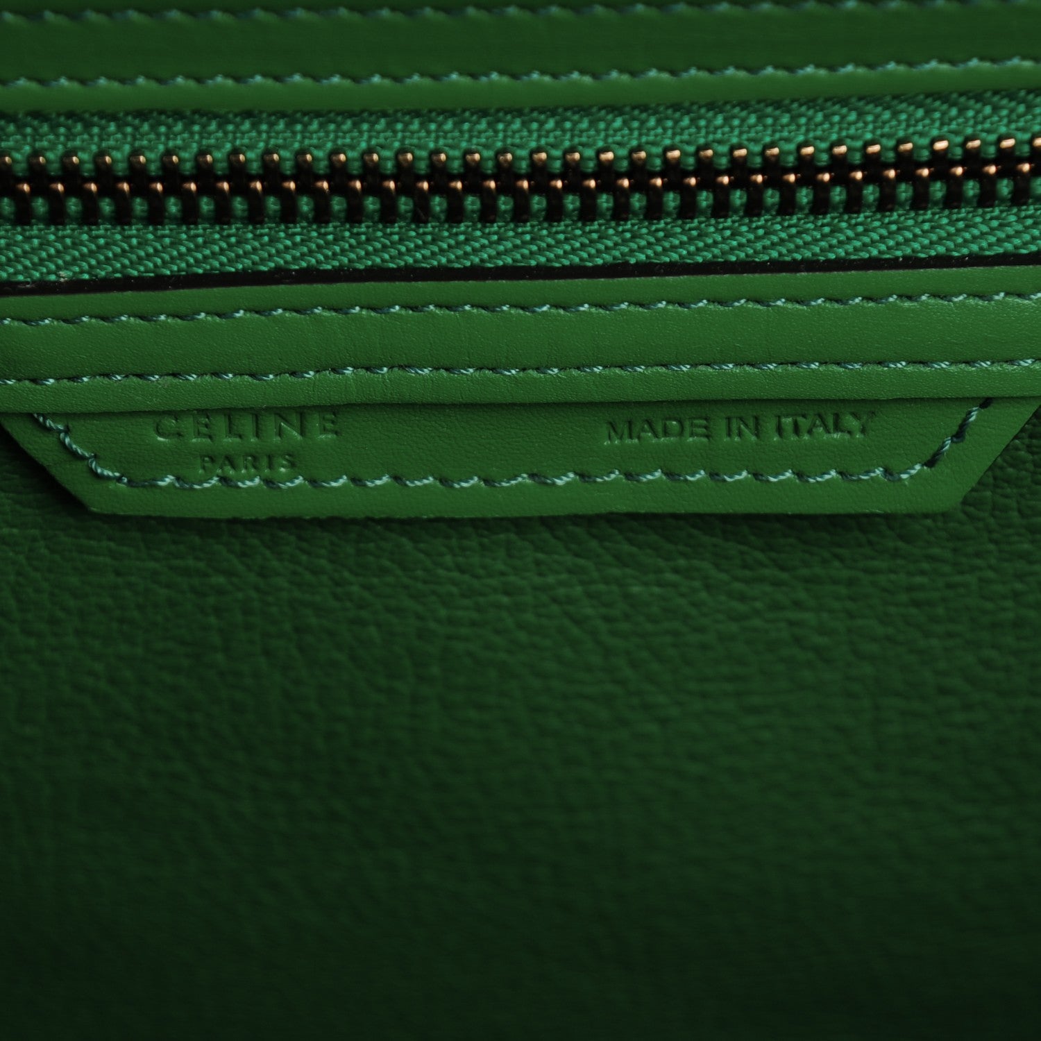 Celine Palmelato Mini Luggage Grass Green 7 of 8