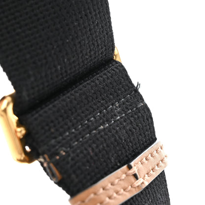 Gucci Monogram Textured Dollar Calfskin Web Medium Bauletto Duffle Top Handle Bag Black Koi Beige 15 of 15