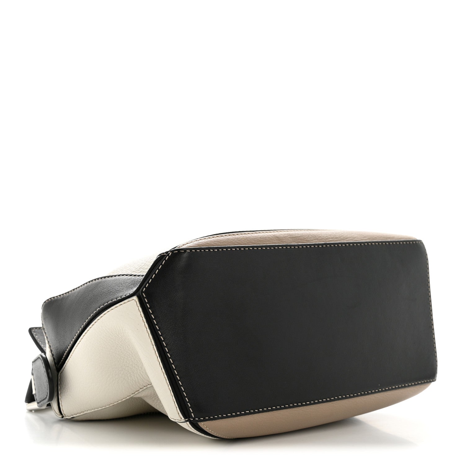 Loewe Calfskin Small Puzzle Bag Sand Soft White Black 4 of 15