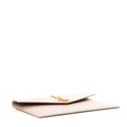 Saint Laurent Grain De Poudre Uptown Pouch Dark Beige 3 of 7