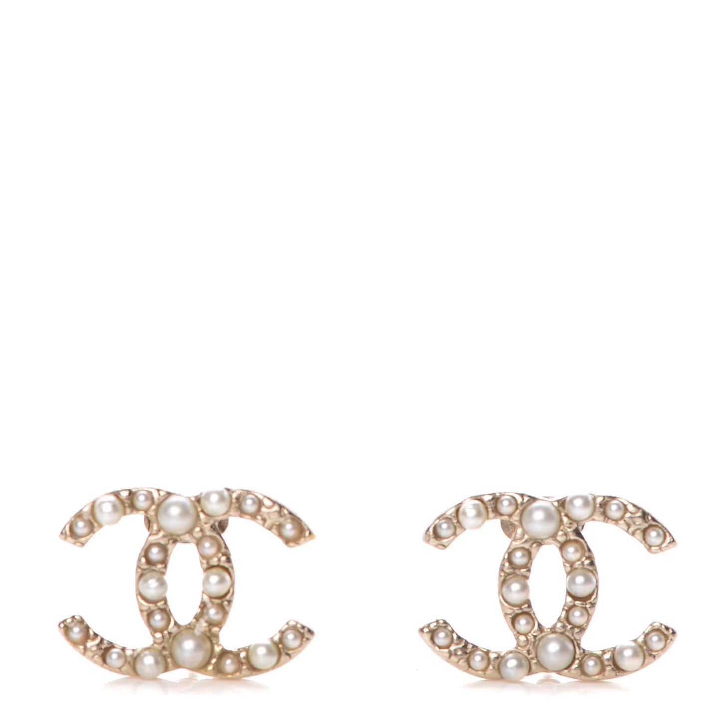 Pearl CC Earrings Light Gold