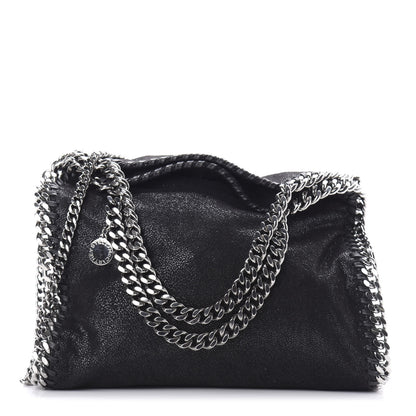 Stella McCartney Shaggy Deer Mini Falabella Fold Over Tote Black 1 of 9