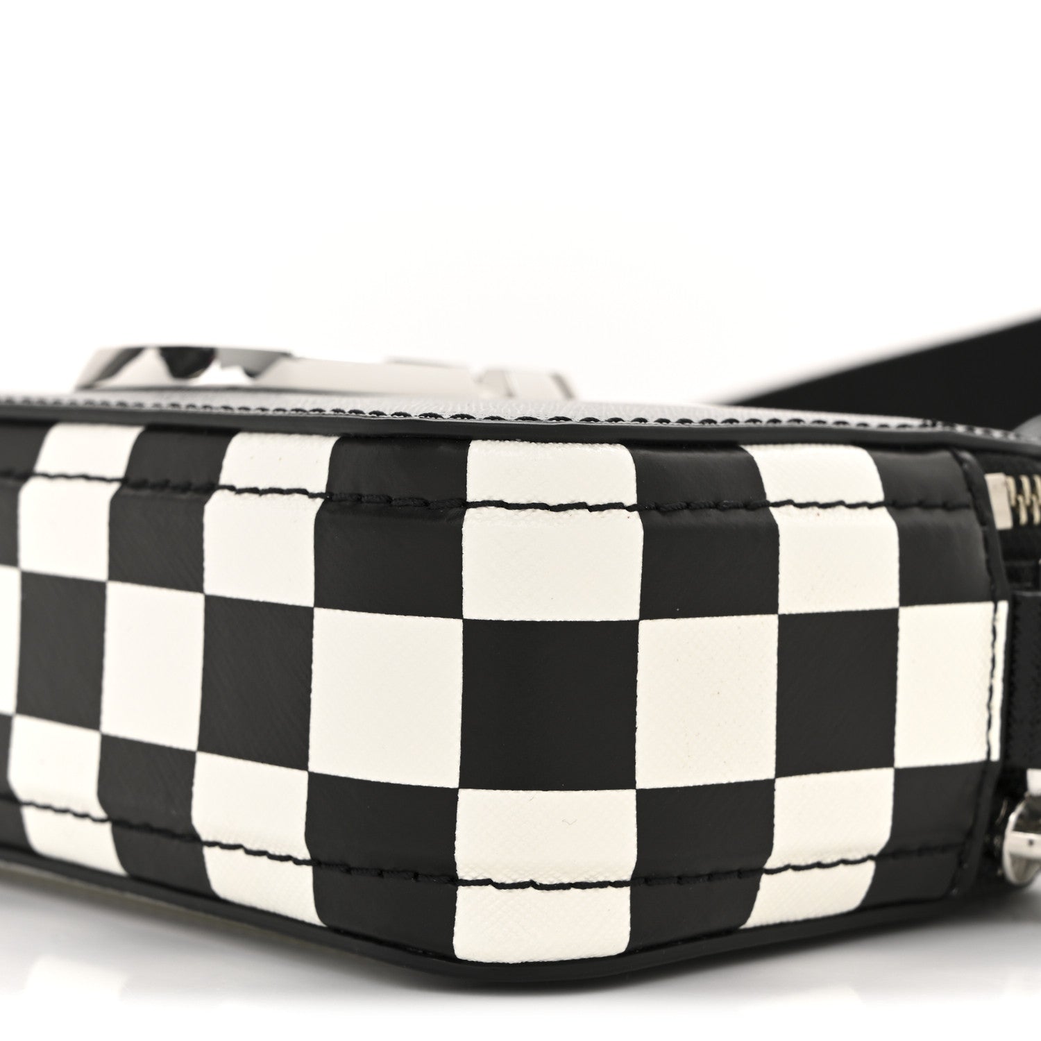 Marc Jacobs X Bloomingdales 150th Anniversary Saffiano Small Snapshot Camera Bag Black White 10 of 10