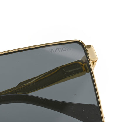 Louis Vuitton Acetate Swarovski Crystal Cyclone Sunglasses Z1700U Gold 7 of 8
