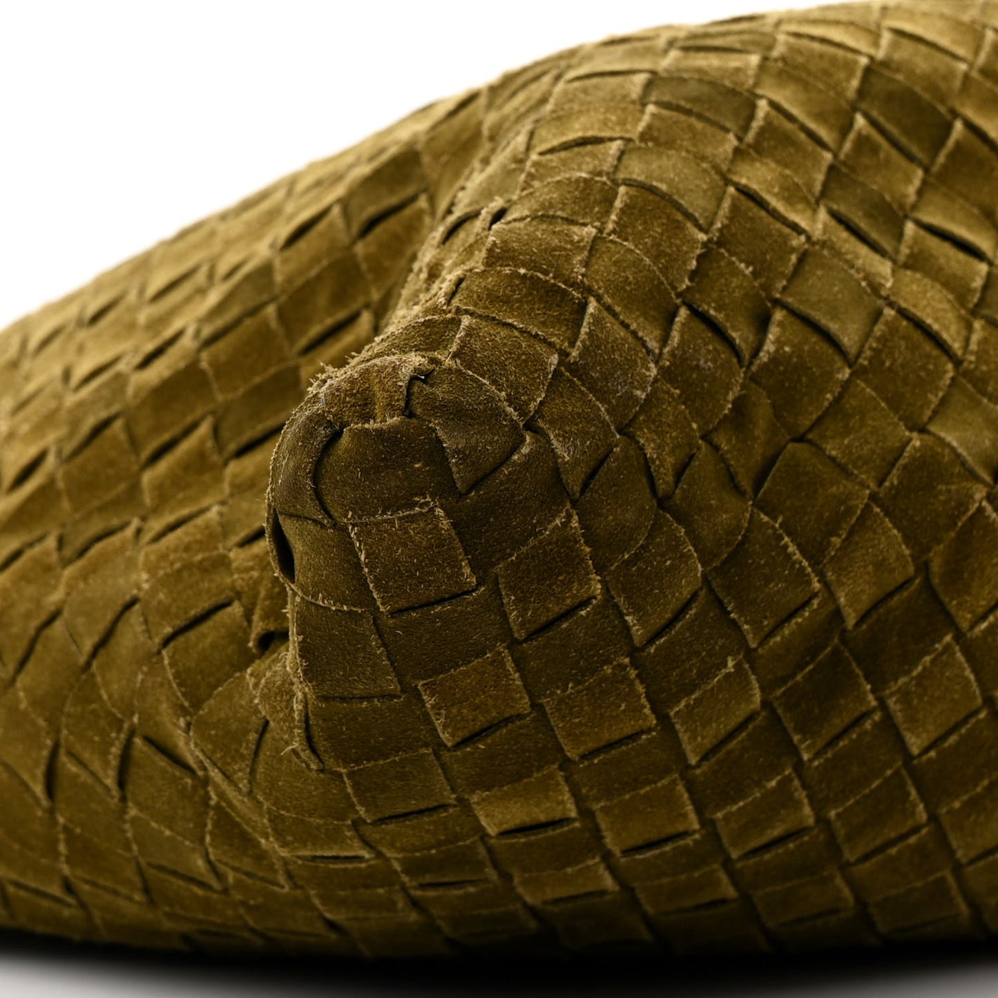 Suede Intrecciato Large Hop Olive Oil