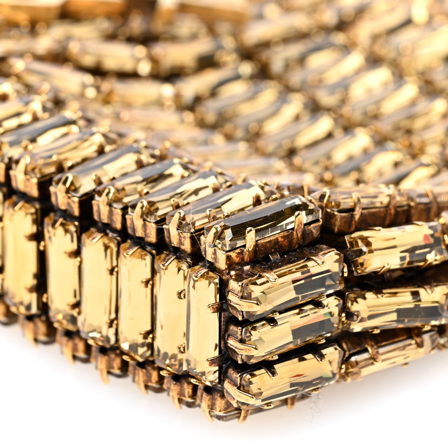 Crystal Embellished Minaudiere Small Bag Bronze