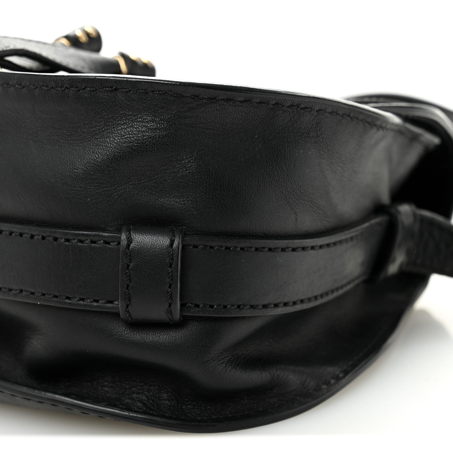 Chloe Calfskin Mini Marcie Metal Bar Trim Crossbody Bag Black 10 of 12
