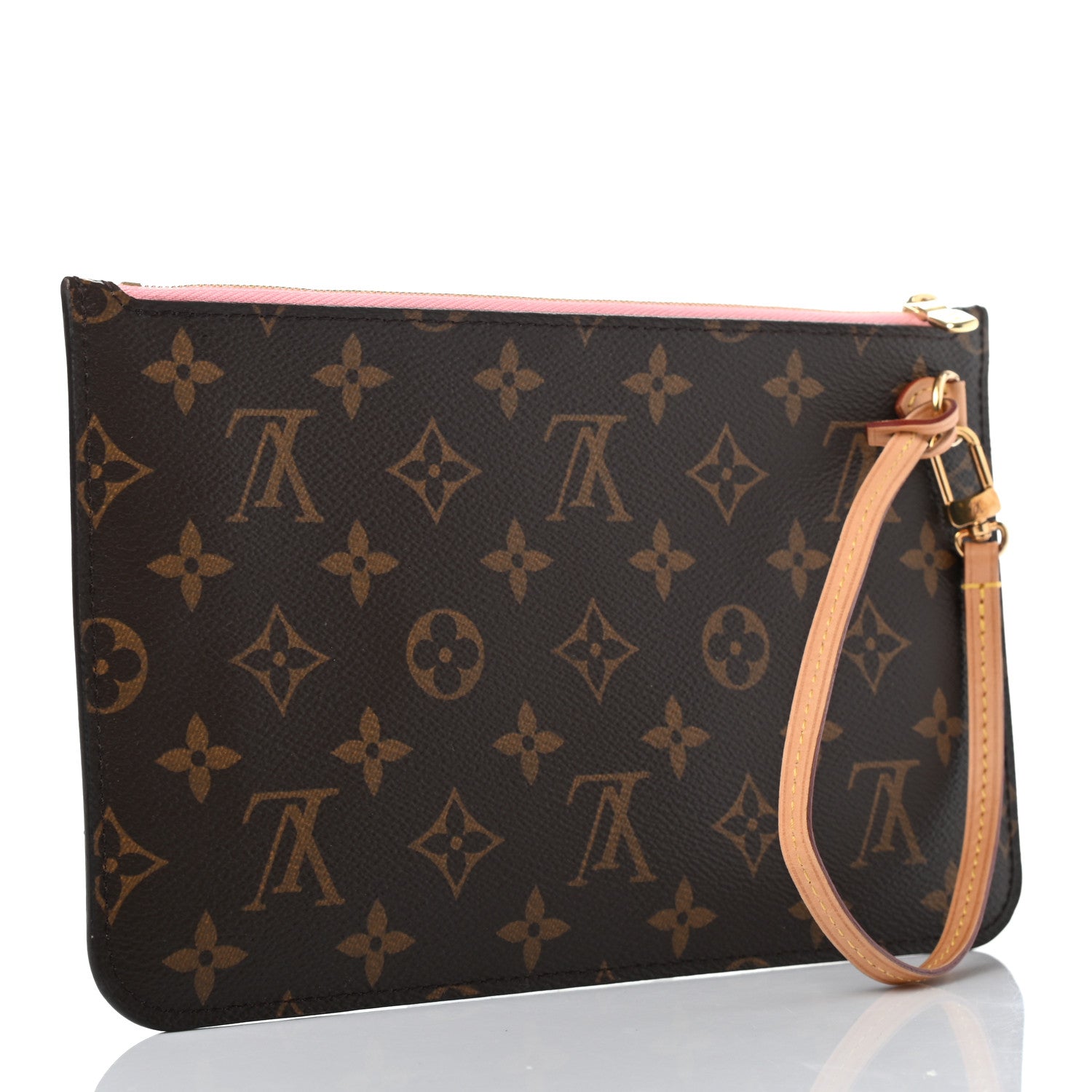 Louis Vuitton Monogram Neverfull MM GM Pochette Sugar Pink 3 of 7