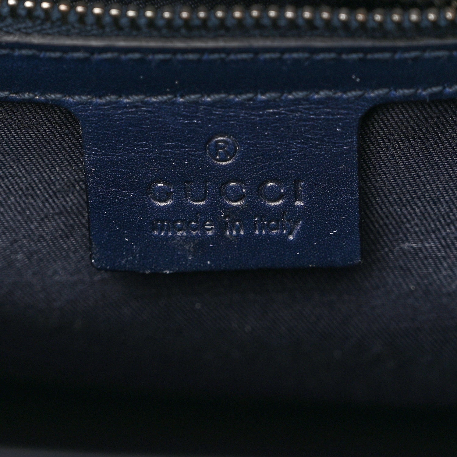 Gucci Patent Horsebit Embossed Treasure Boston Black Blue 5 of 10