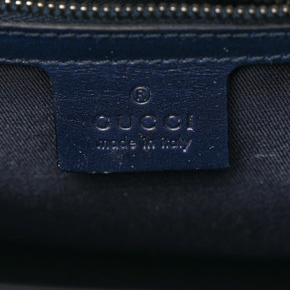 Gucci Patent Horsebit Embossed Treasure Boston Black Blue 5 of 10