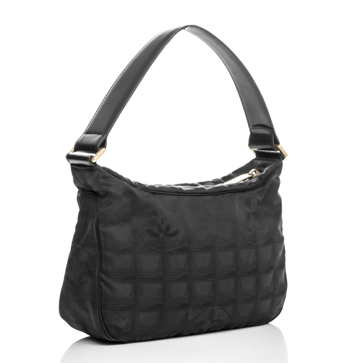 Chanel Nylon Travel Hobo Black 3 of 7