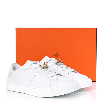 Hermes Calfskin Day Sneakers 38 White 9 of 9
