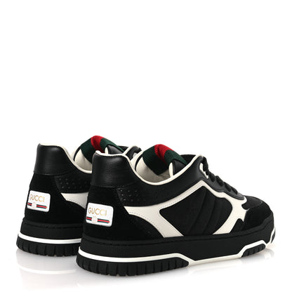 Gucci Calfskin Suede GG Monogram Re-Web Womens Sneakers 38 White Black 5 of 11