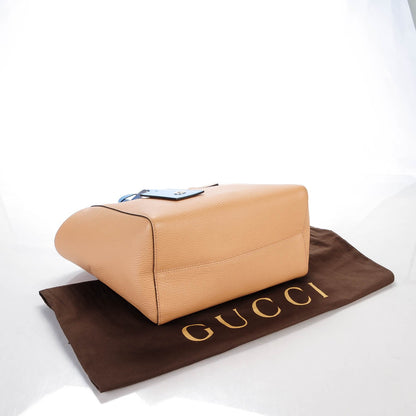 Gucci Dollar Calfskin Small Swing Tote Camelia Mineral Blue 4 of 7