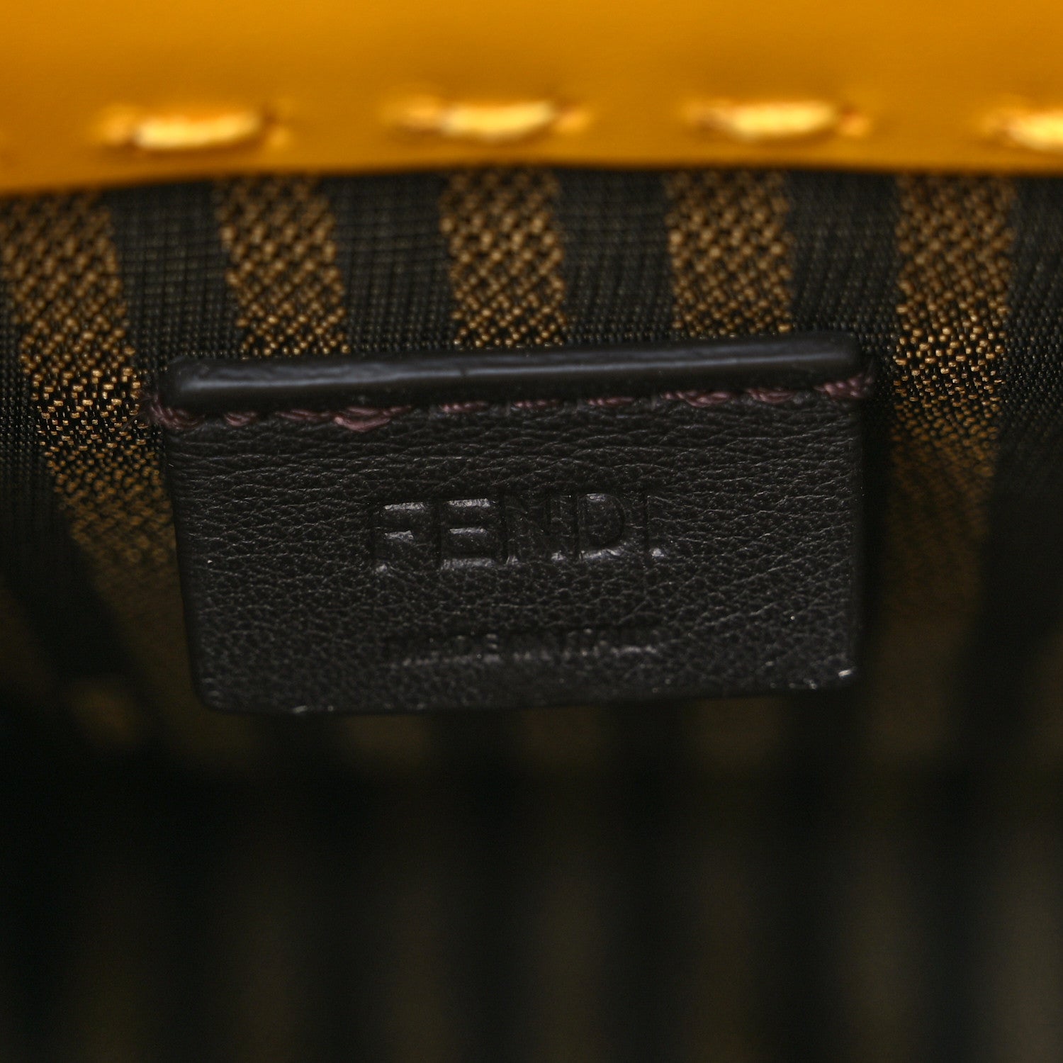Fendi Vitello King Plexiglass Logo Embossed Mini Fendi Sunshine Shopper Tote Mimosa 6 of 9