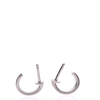 Cartier 18K White Gold Small LOVE Hoop Earrings 8 of 9
