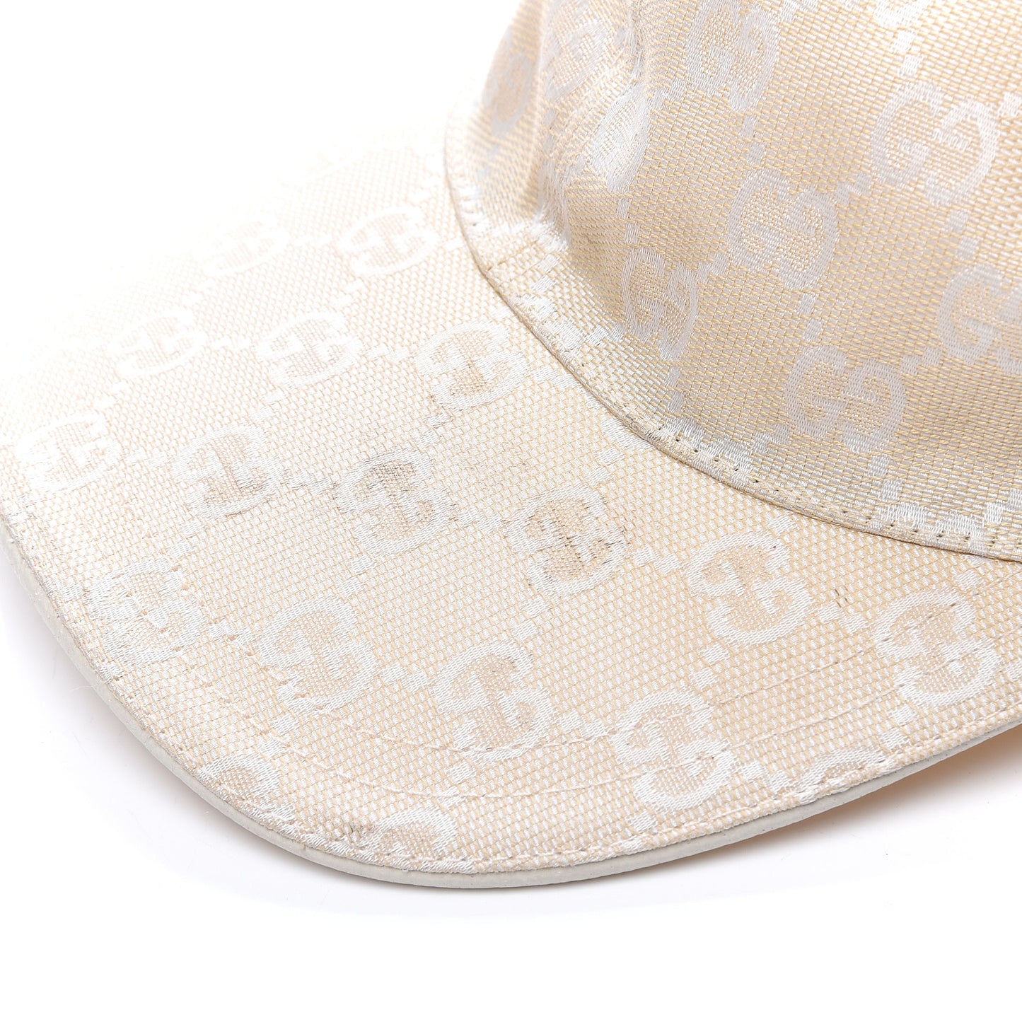 Cotton Monogram GG Web Baseball Hat M Beige