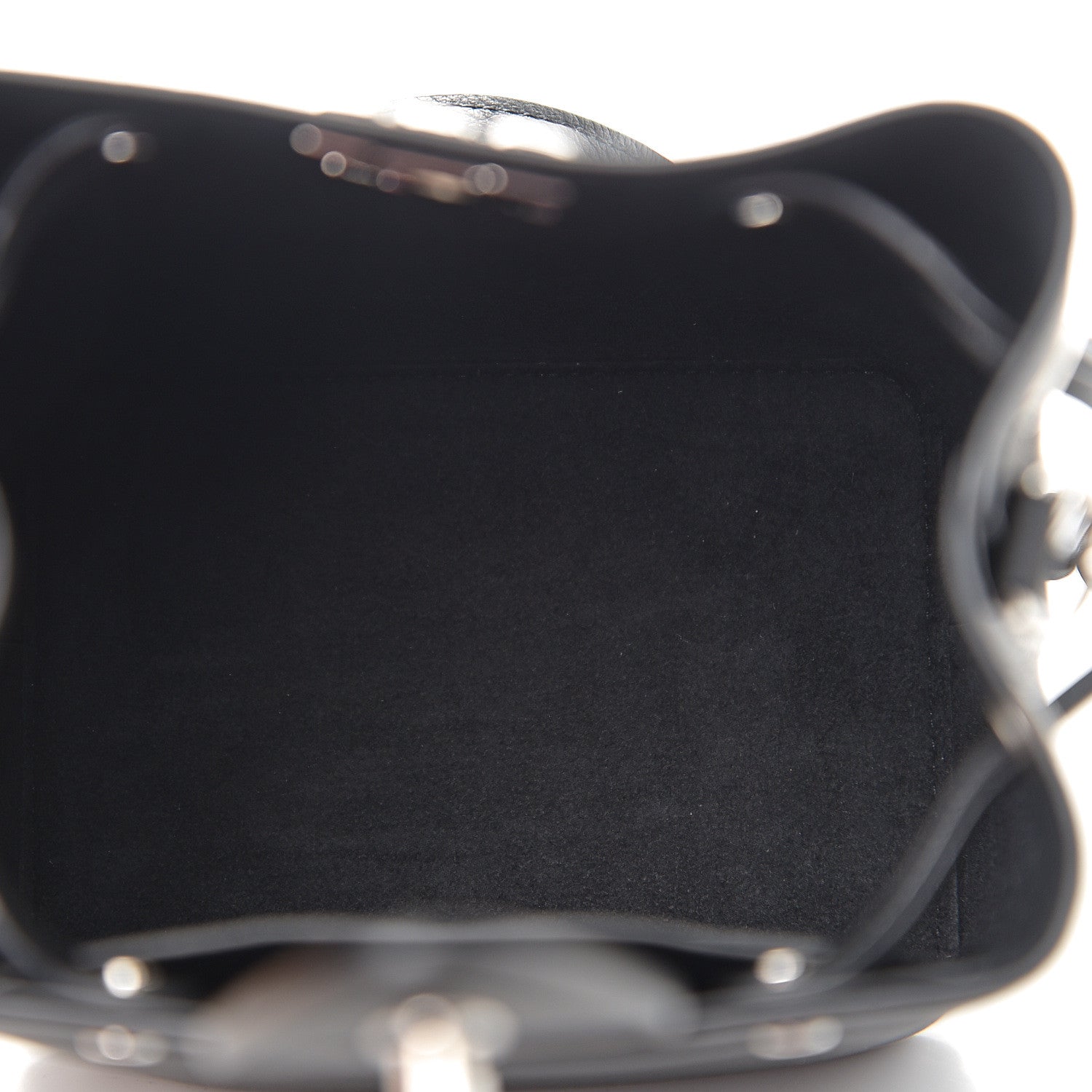 Louis Vuitton Calfskin Nano Lockme Bucket Black 4 of 9