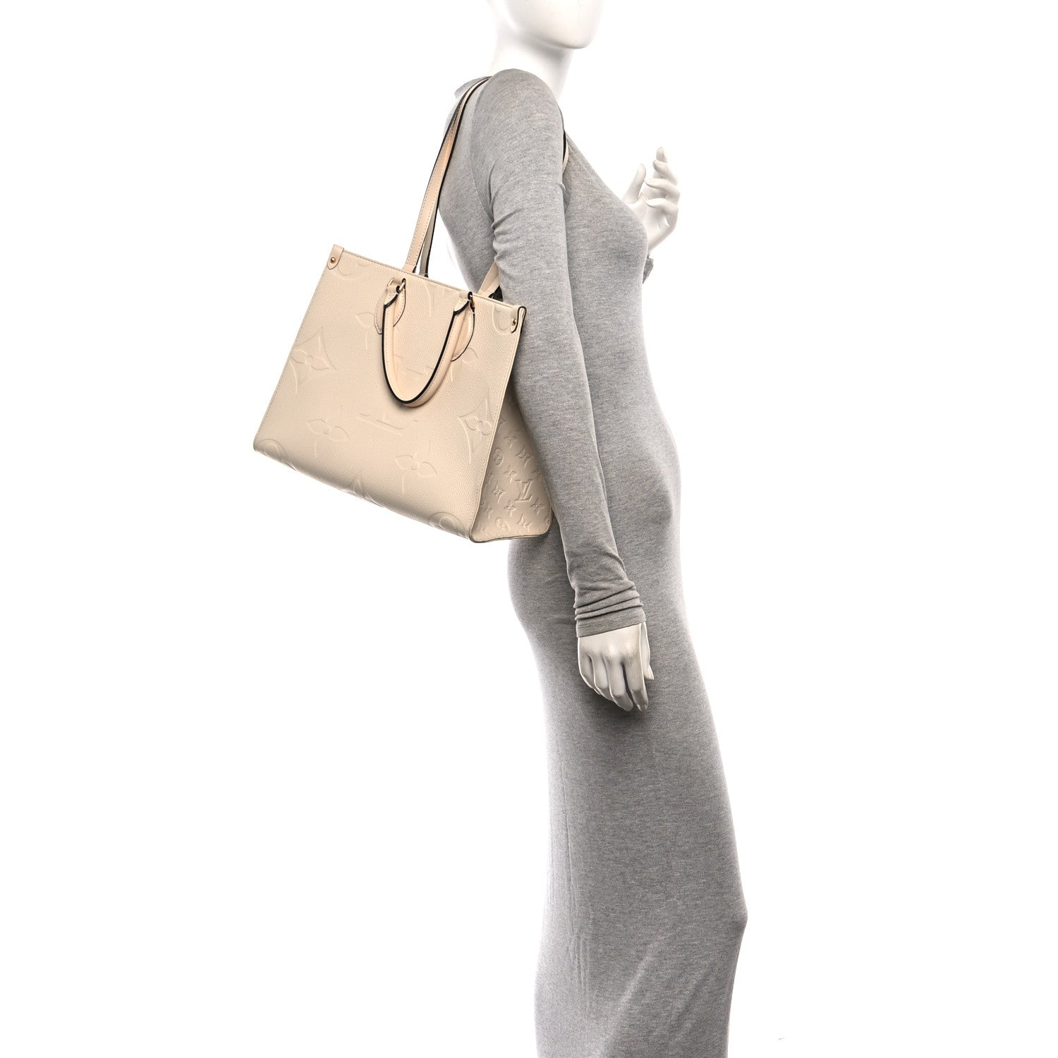 Louis Vuitton Empreinte Monogram Giant Onthego PM Cream Beige 2 of 17