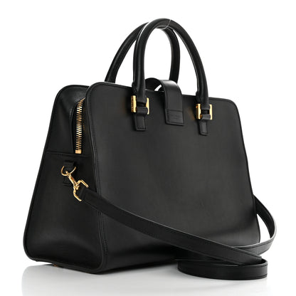 Saint Laurent Smooth Calfskin Small Cabas Monogram Black 2 of 10