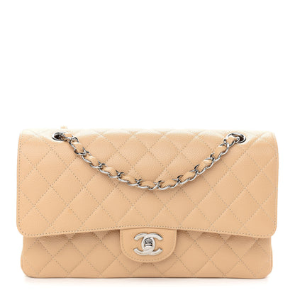 Chanel Caviar Quilted Medium Double Flap Beige 1 of 10