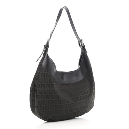 Fendi Zucchino Clip Hobo Black 3 of 13