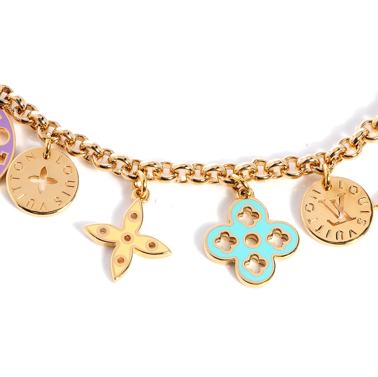 Monogram Multicolor Looping Chain Key Ring
