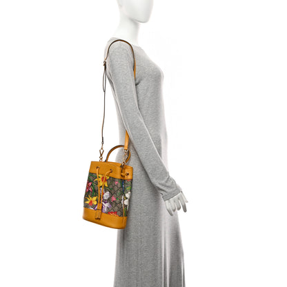 Gucci GG Supreme Monogram Flora Small Ophidia Bucket Bag Beige Multicolor Crop 2 of 11